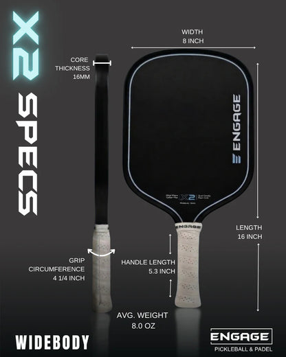 Pala Pickleball Profesional Engage X2 Widebody Full Foam