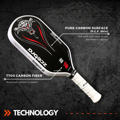 Zcebra Black Mamba — Pala Pickleball Profesional Carbono