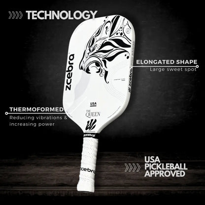 Pala Avanzado Zcebra The Queen Carbon White